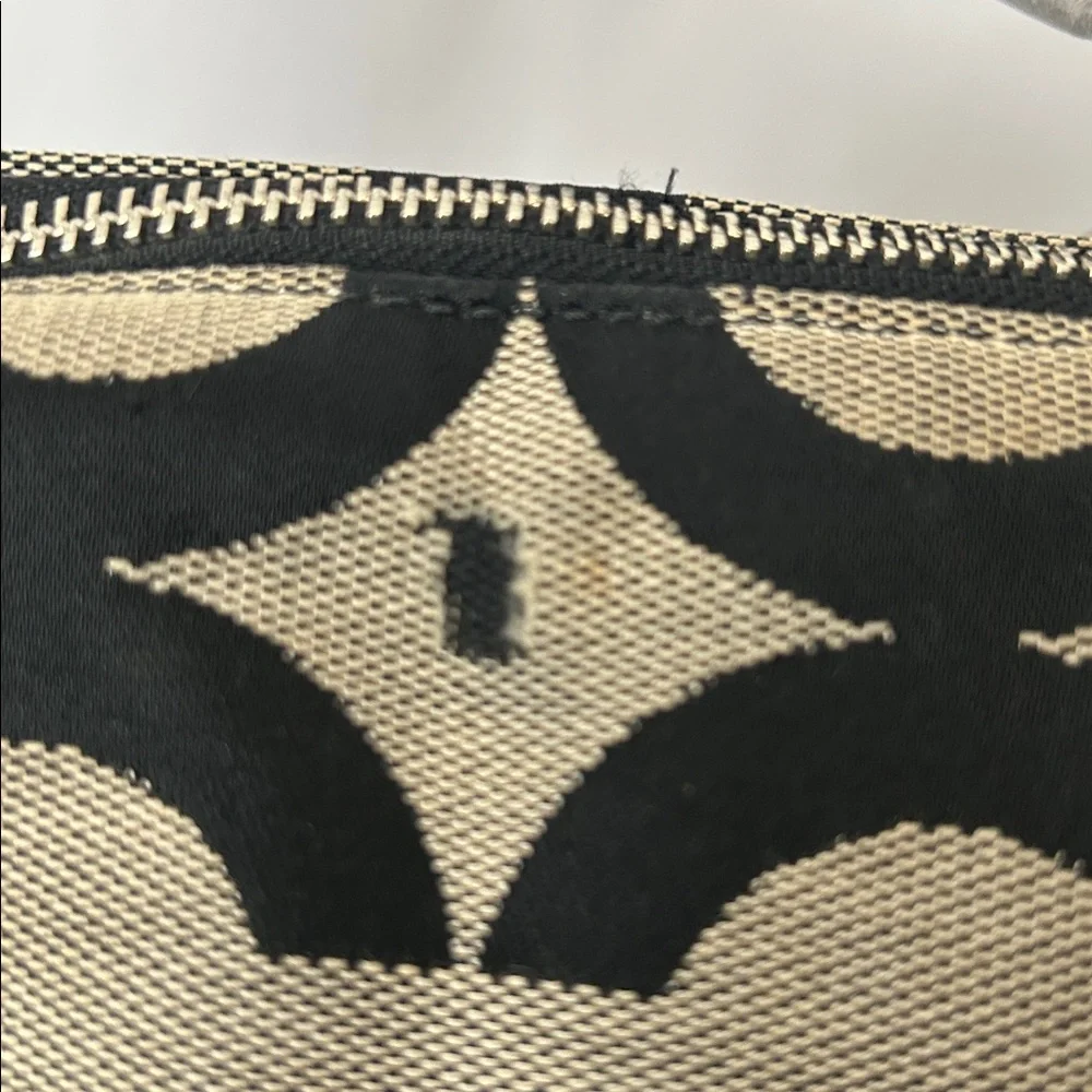 Coach Grey/Black Signature C Print Classic Poppy Travel Tote Bag Purse 🌺🌺 - Picture 14 of 16